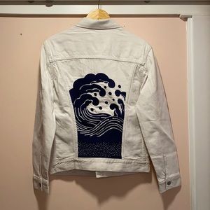 Outerknown + Levi White Denim Wave jacket